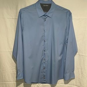 Blue Calvin Klein dress shirt